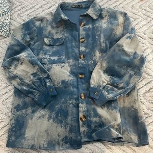 Tie Dye button up Corduroy Shirt Jacket